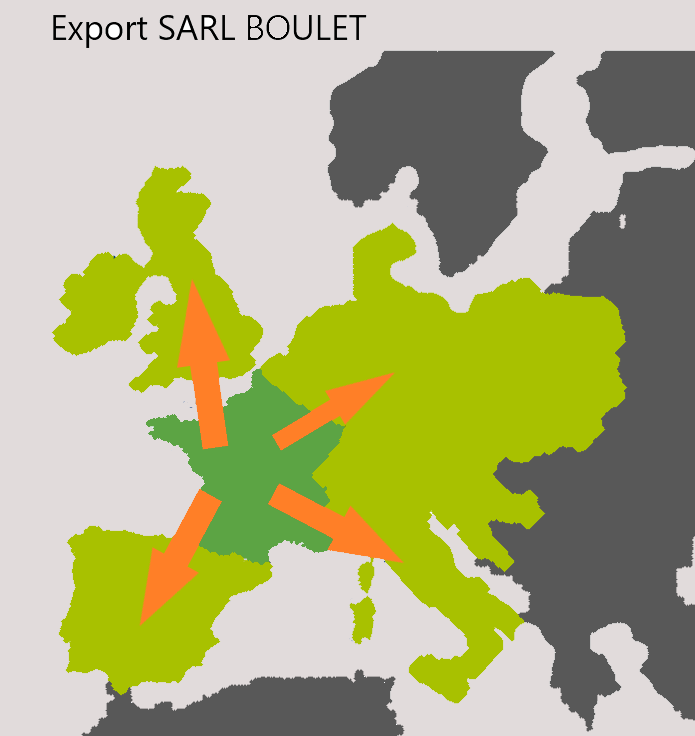 BOULET Grossiste F&L 1985 Carte Zone Export